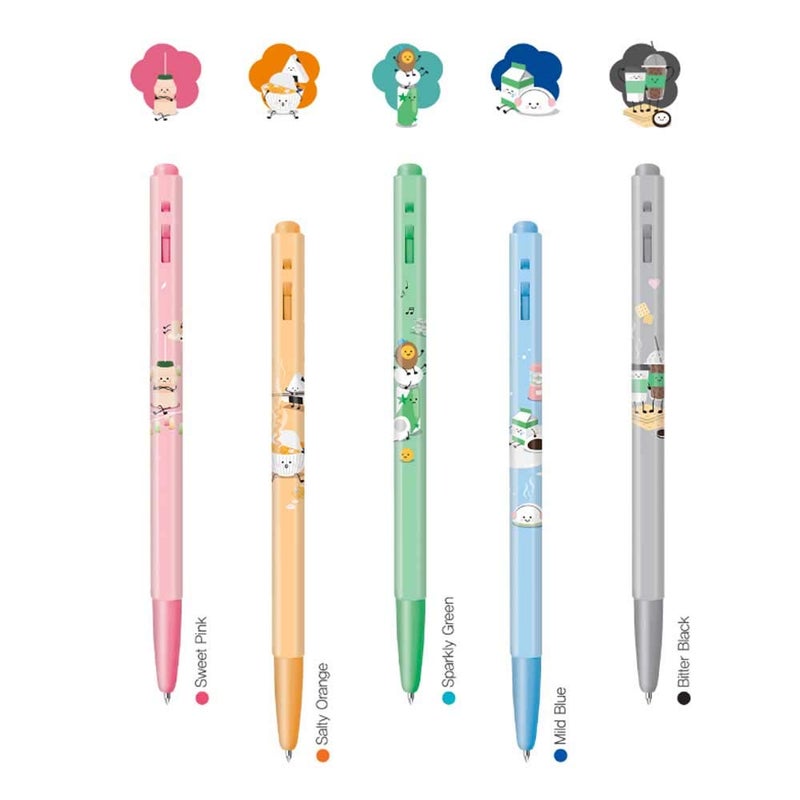 MONAMI 153 Yummy Ballpoint pens 0.5mm 5 Body colors Ink 5 colors - Image 2